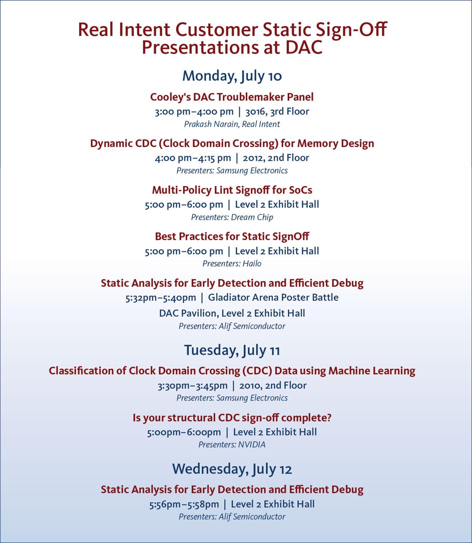 Real Intent DAC customer presentations